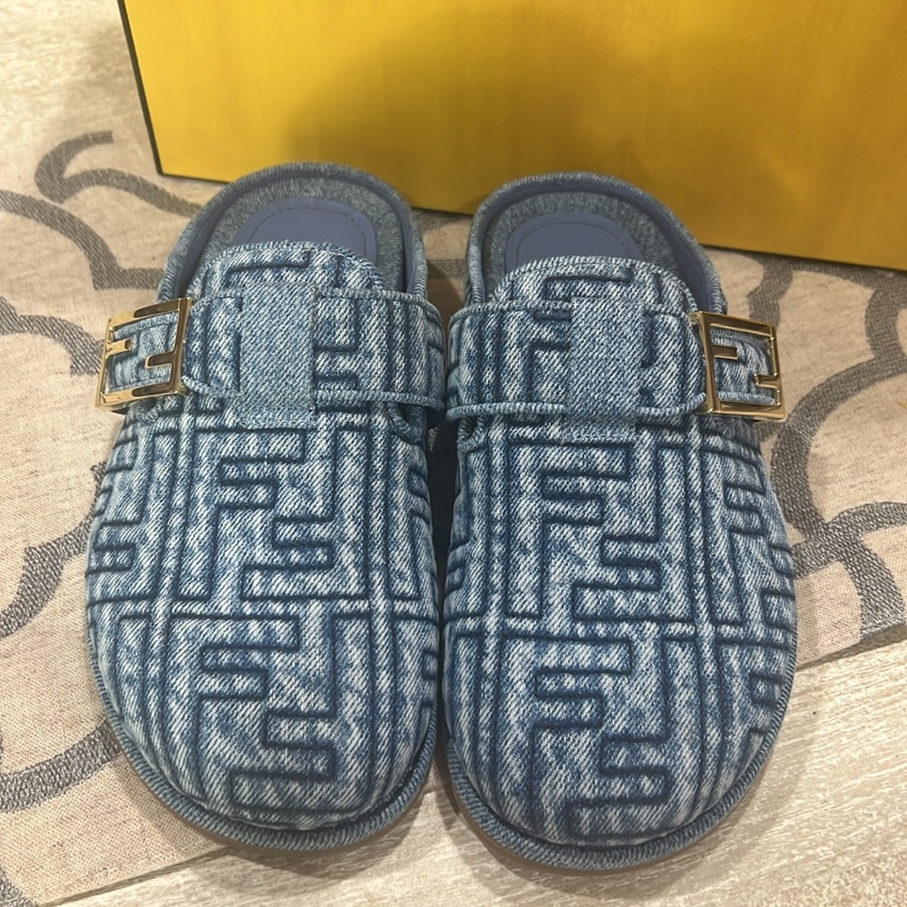 Fendi Denim Mules - Picture 6 of 13